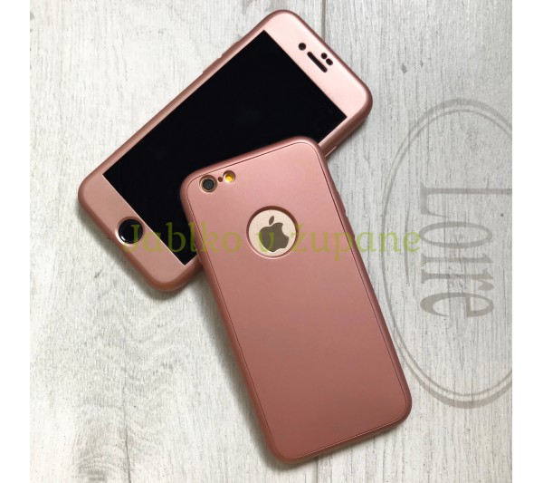 360° kryt Mate silikónový iPhone 6 Plus/6S Plus - ružový